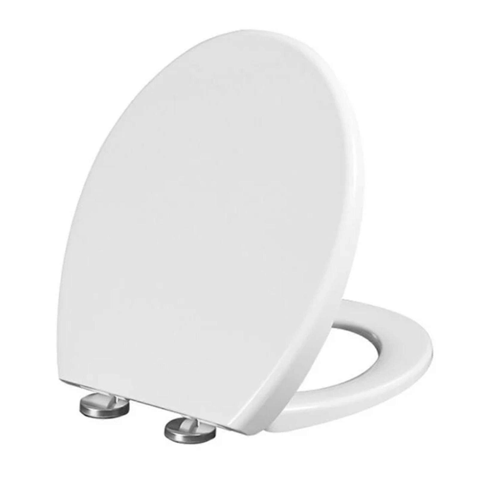 2 Hinges SoftClose WC Seat - Durable Design, Rounded Corners 25-26s