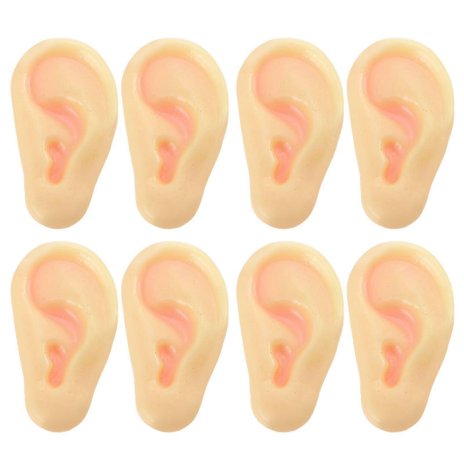8Pcs Simulation Creepy Ear Toys High Simulation Prank Playthings Ear Models
