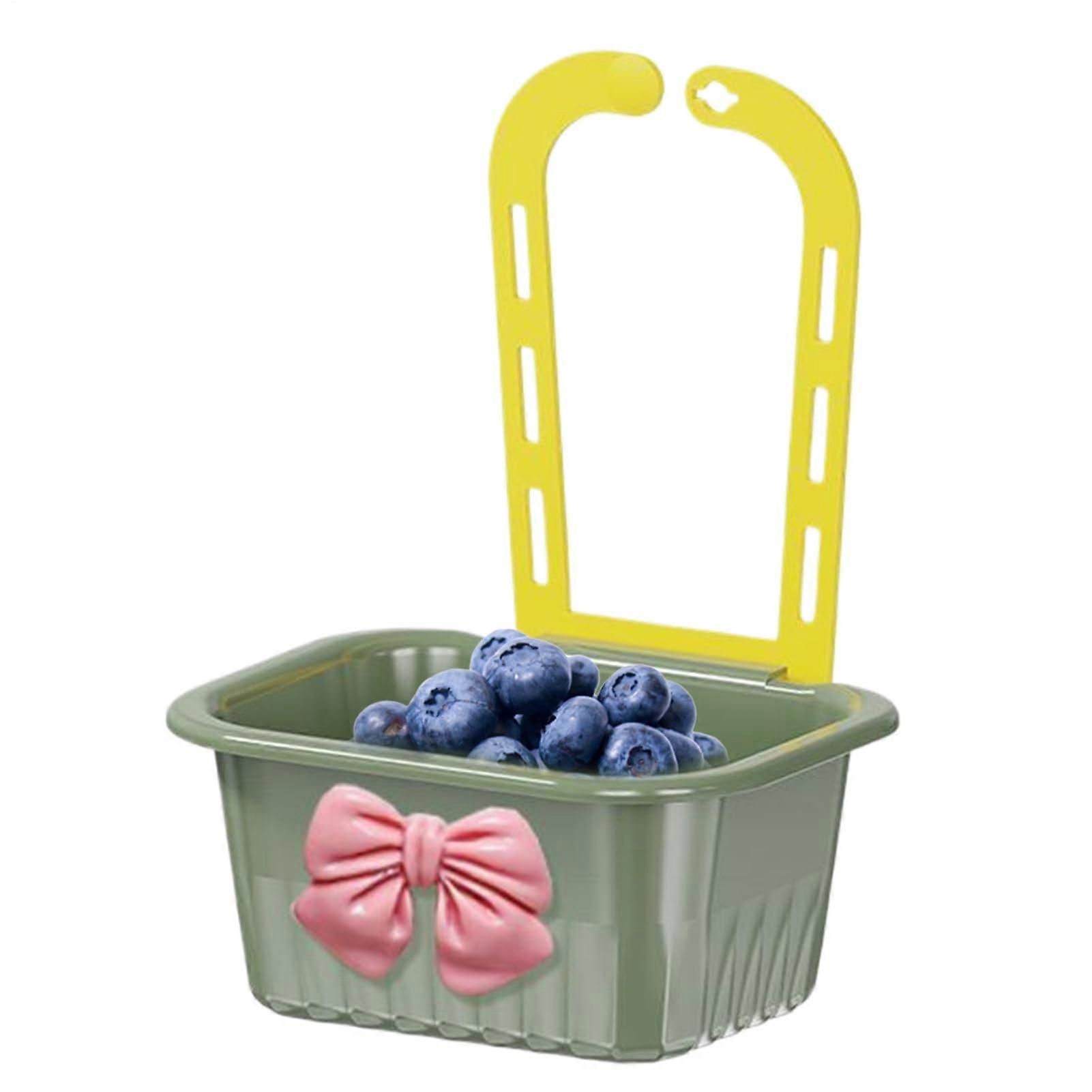 Sink Strainer Basket FaucetMounted Sink Organizer Green Container Filter For Rice Rinsing Soap Travel Apartment