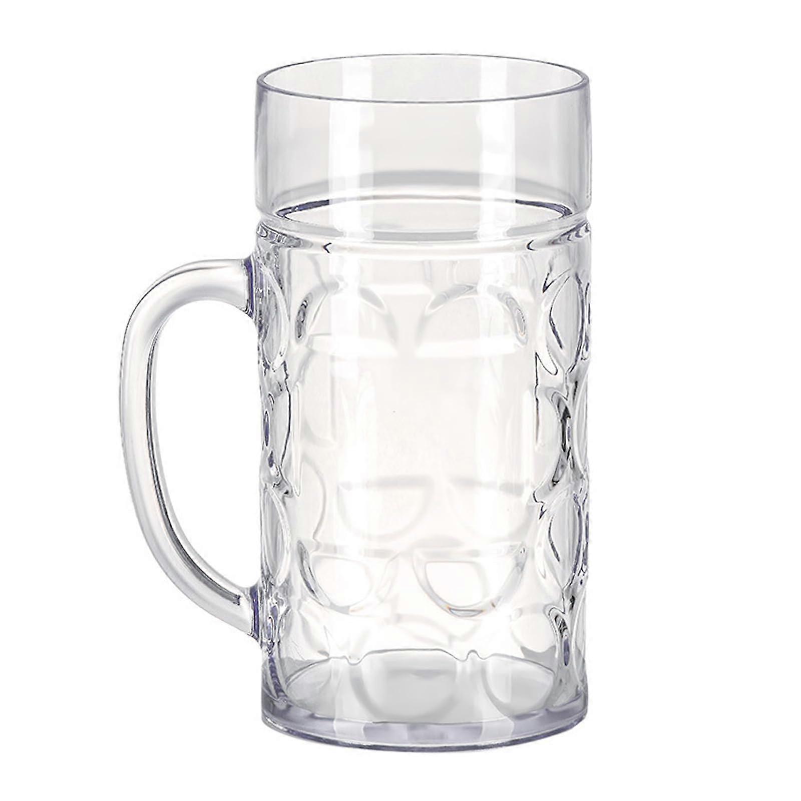 Beer Mugs With Wide Handle, 1000ml Capacity, Dimpled Style, Authentic Dimpled Mug, Practical Design