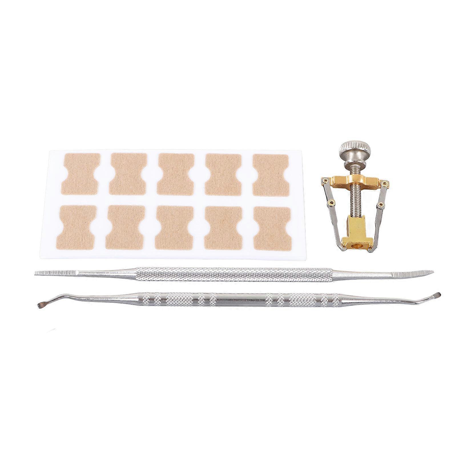 4 قطع طقم تصحيح أظافر القدم الناشبة الغراء باديكير الحرة من الفولاذ المقاوم للصدأ للماء طقم تصحيح أظافر القدم 