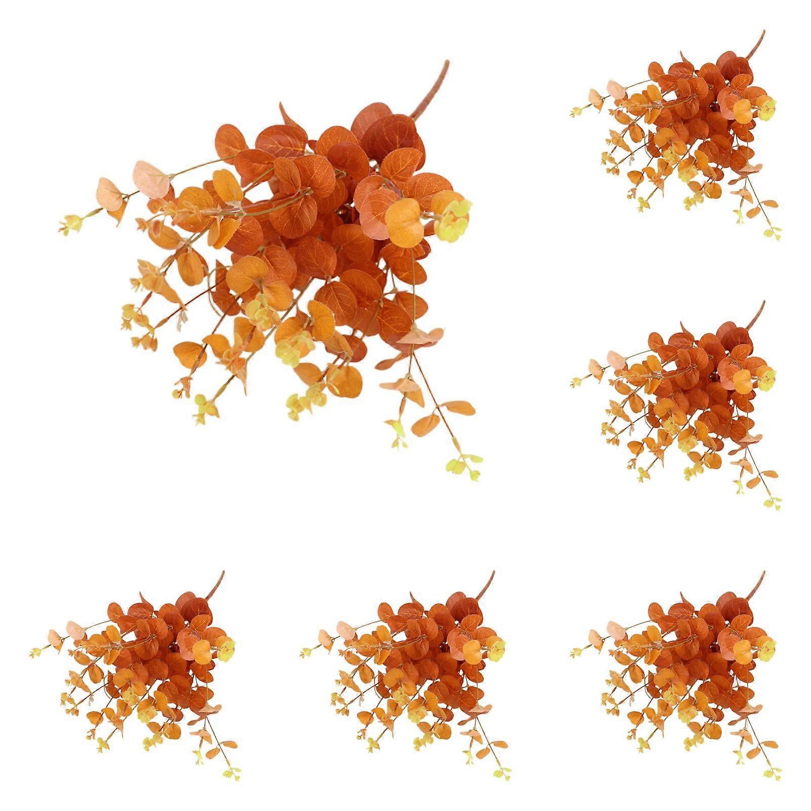 5PCS Artificial Leaves Branches Fall Fall Stems For Thanksgiving Wedding Dining Table Centerpieces Decor Fall stems