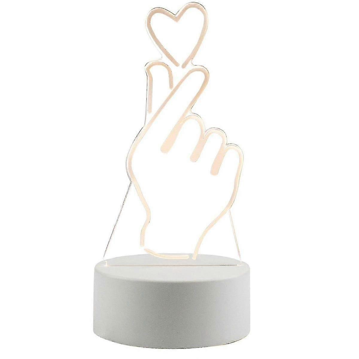 3D LED light - with hand heart.