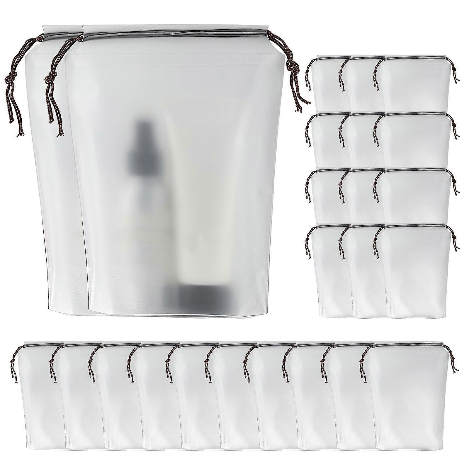 24Pcs Reusable EVA Drawstring Storage Bag For Shoes Clothes Travel Essential Dustproof Organizers for Daily Use Multicolor