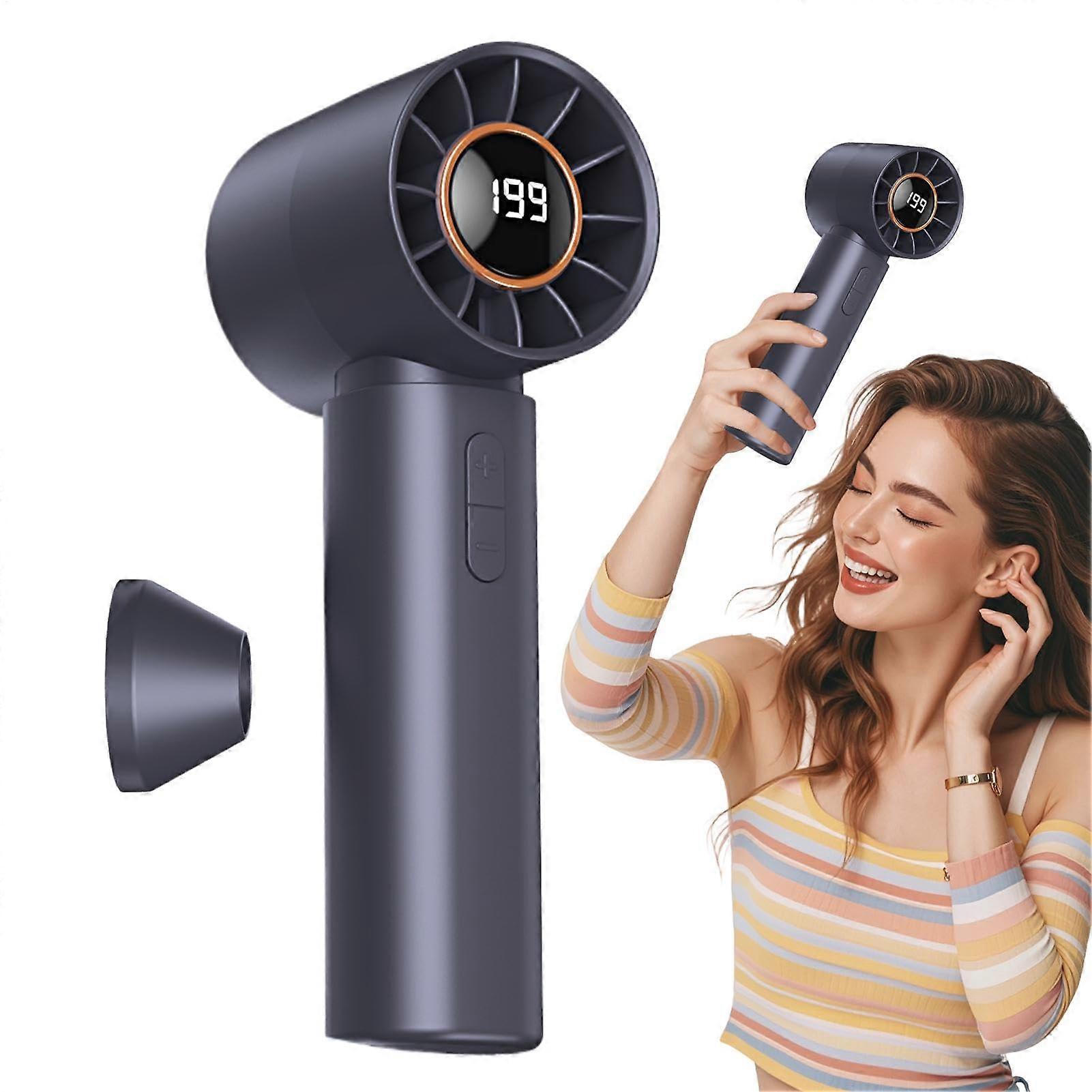 Handheld Fan PocketSized TypeC Rechargeable Speed Motor Home And Outdoor Use