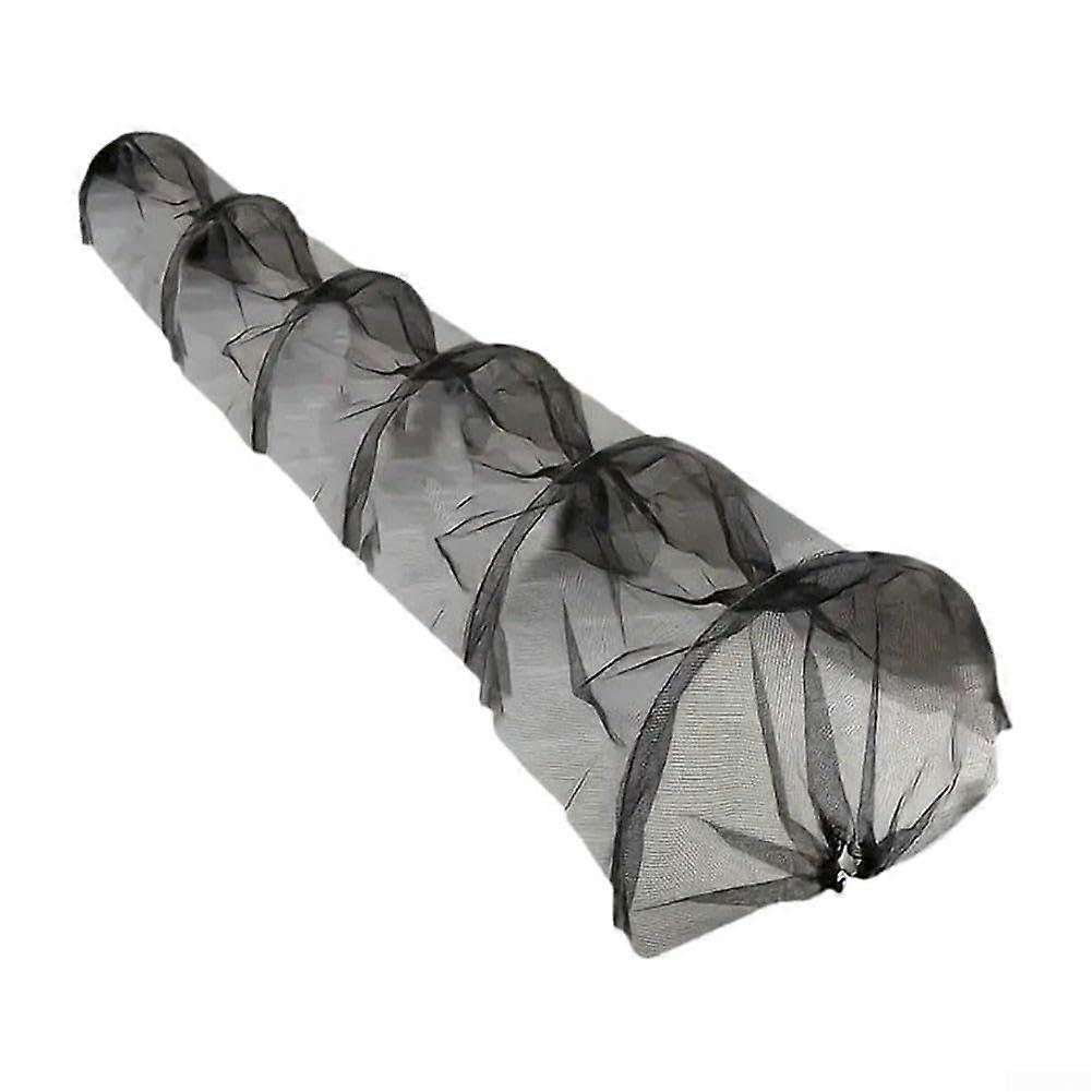 Mesh Planting Tunnel With Black Cover For Vegetable Protection, Frost Defense, Pest Shielding, Easy Setup Support Frame