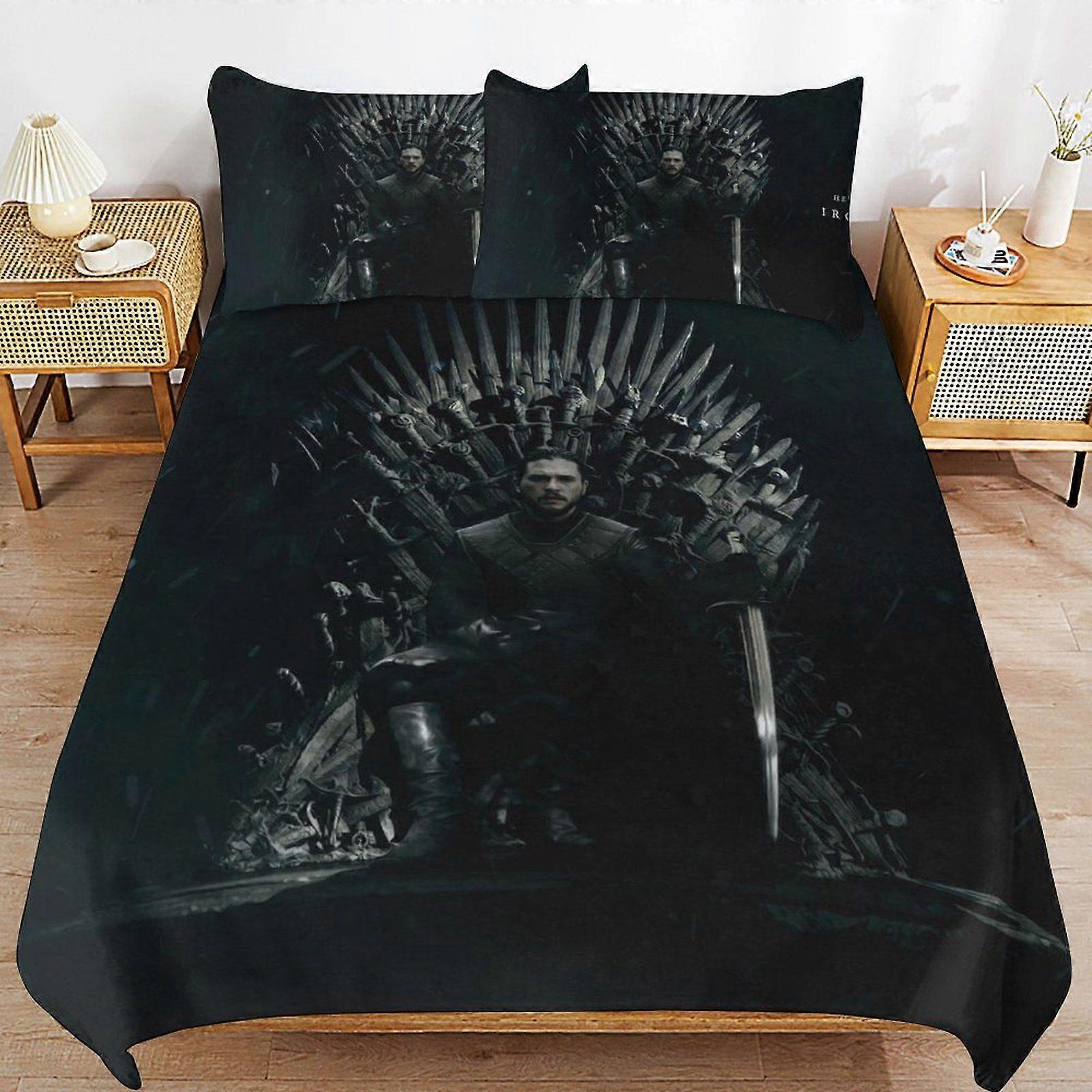 u233 Game of Thrones Luxury Soft Finish High Thread Quality Comfortable Zipper Duvet Cover Sets for Cozy Nights n233