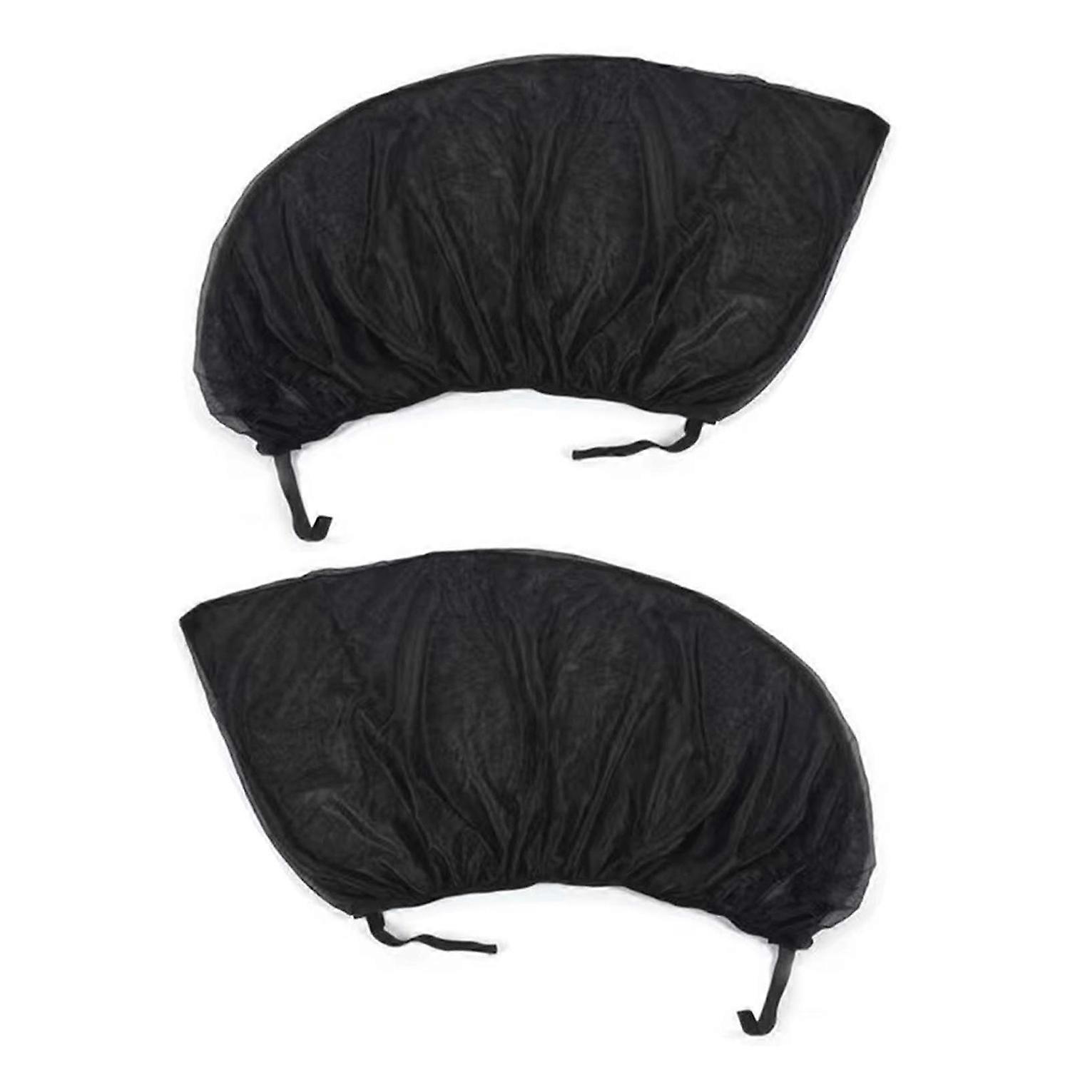 Pair of Car Sunshade Net Curtain Mosquito Net Window Black Mesh Side Window Sunscreen Cover Rear