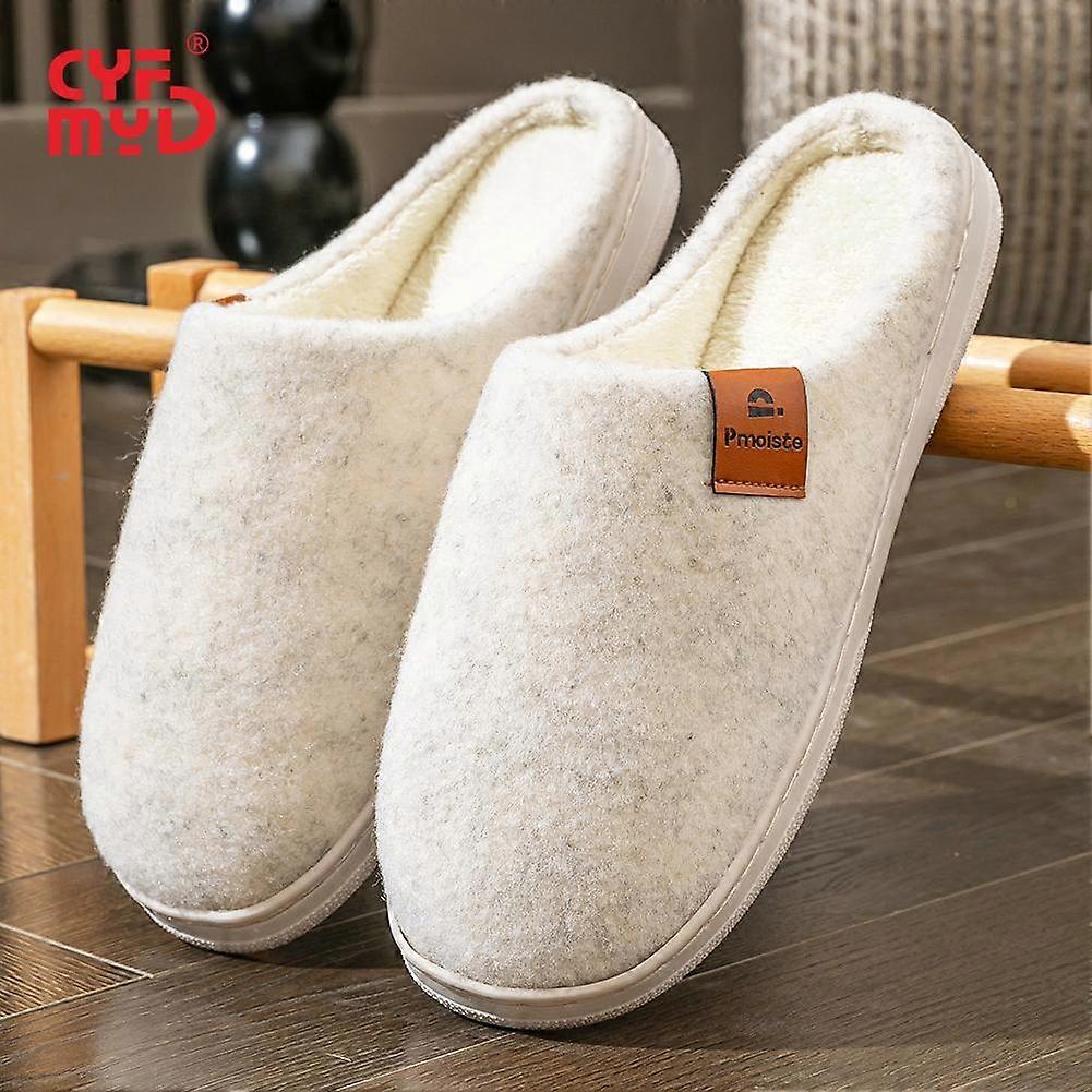 Hjemmesko med memory foam-skum, mænd, blød, varm, TPR-sål, filt, hjemmesko, vinter, blød, høj kvalitet, skridsikker