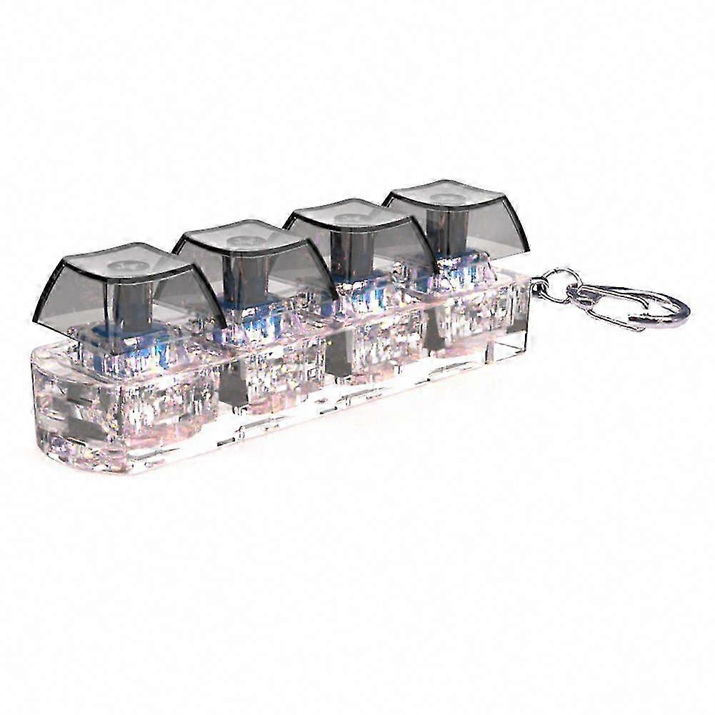 4Keys Keyboard Keycaps Fidget Toy for Stress Relief DIY Keycaps Finger Button Fidget Toy
