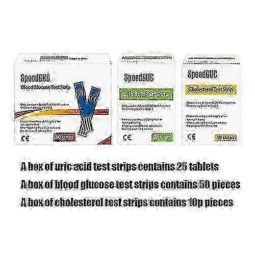 Ταινίες μέτρησης χοληστερόλης Ταινία μέτρησης ουρικού οξέος Ταινίες μέτρησης γλυκόζης αίματος Ταχύτητα Guc