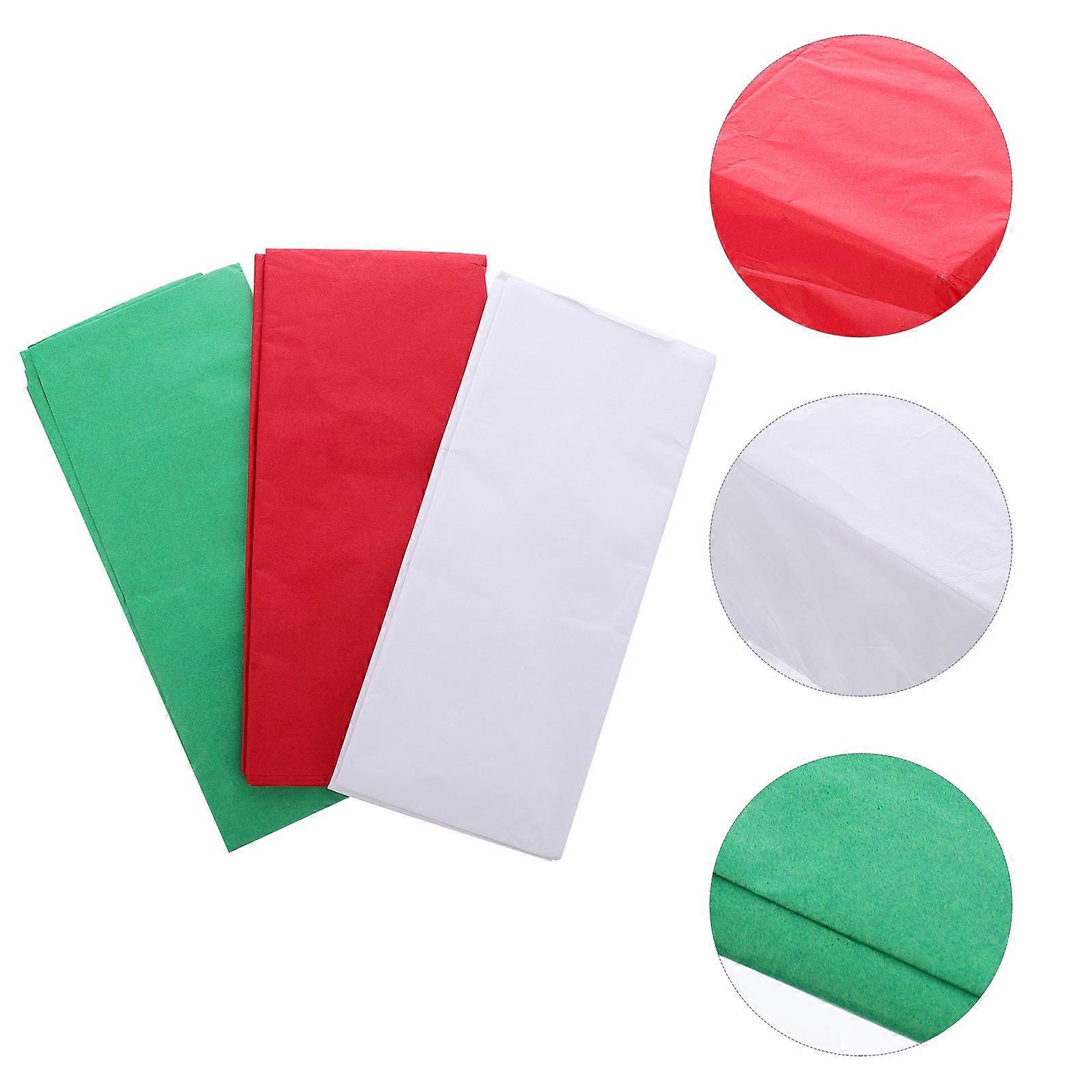 Thin Christmas Gift Wrapping Paper Sheets for Decor 30Pcs Assorted Color