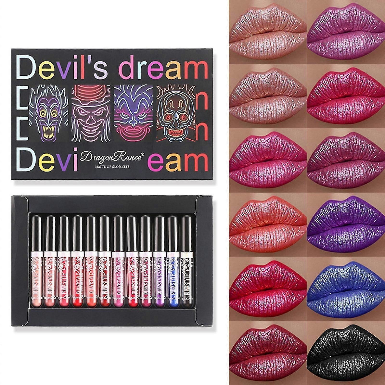 Dragon Ranee Diamond Magic Lip Gloss Lápiz labial metálico