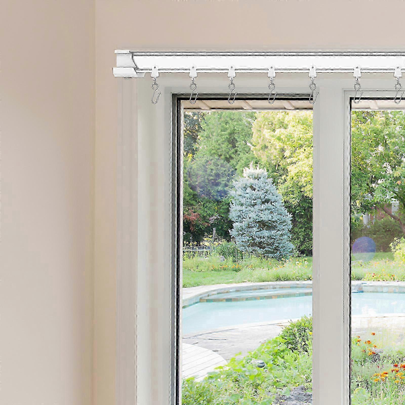 30 Pcs Curtain Gliders with Hooks for Curtain Tracks Carrier Rollers and Hooks for Curtain Rails 25-26