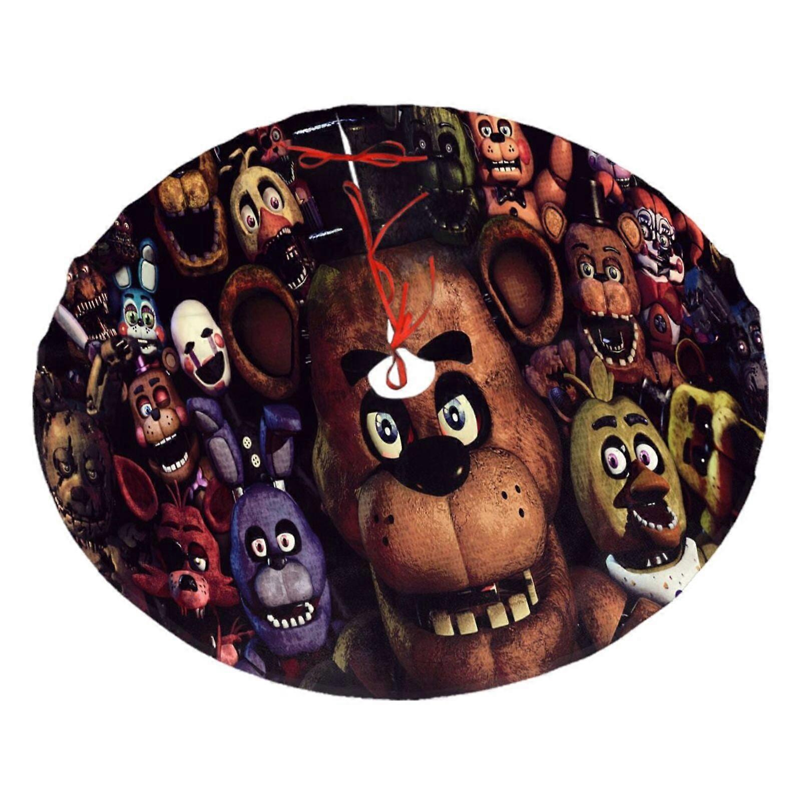 Jupe de sapin de Noël « Fi-Ve Ni-Ghts At Fr-Eddy's », douce et amusante, décoration de Noël de style ferme, 76,2 cm