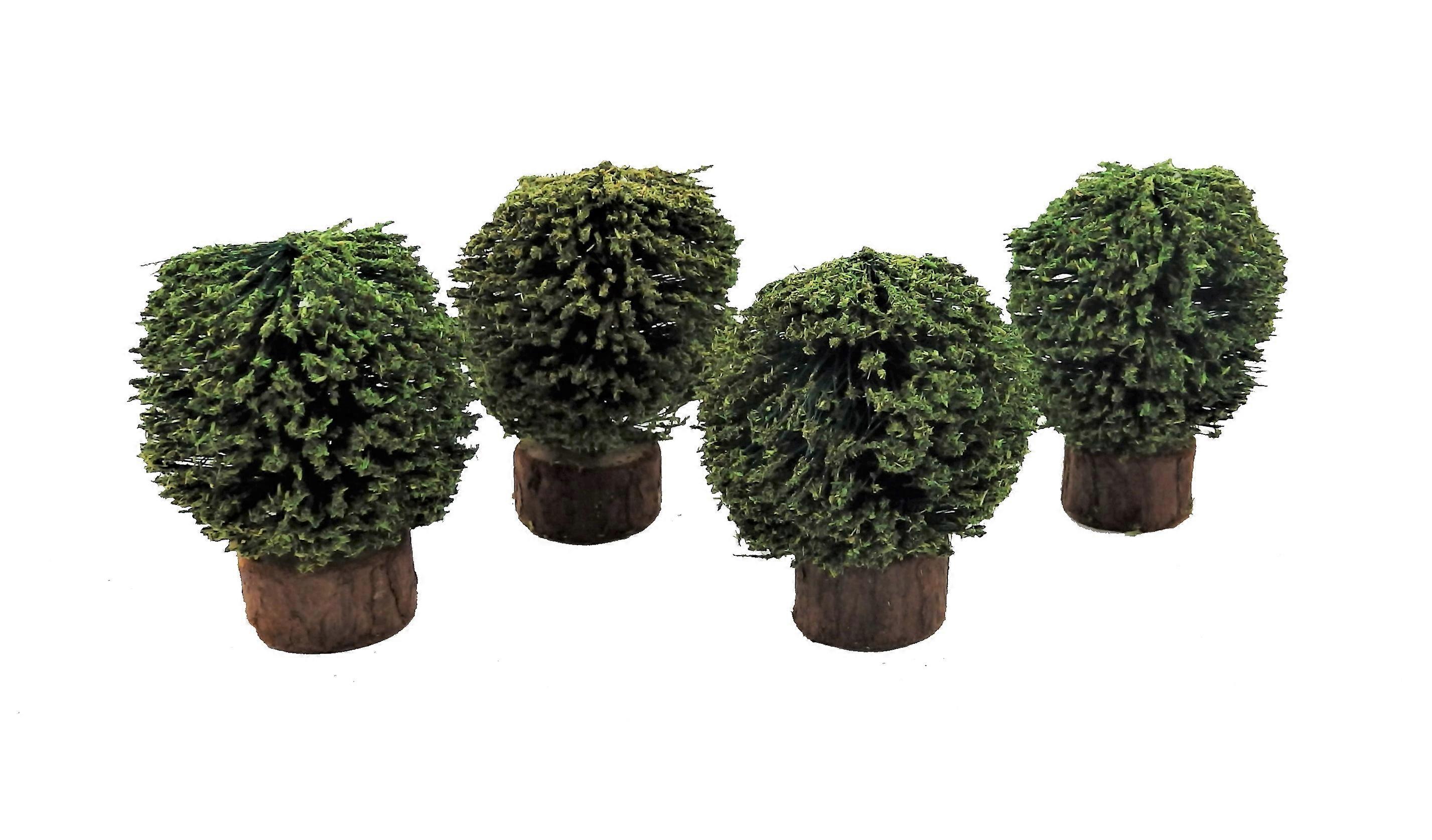 娃娃屋套装4灌木灌木丛微型1：12花园配件