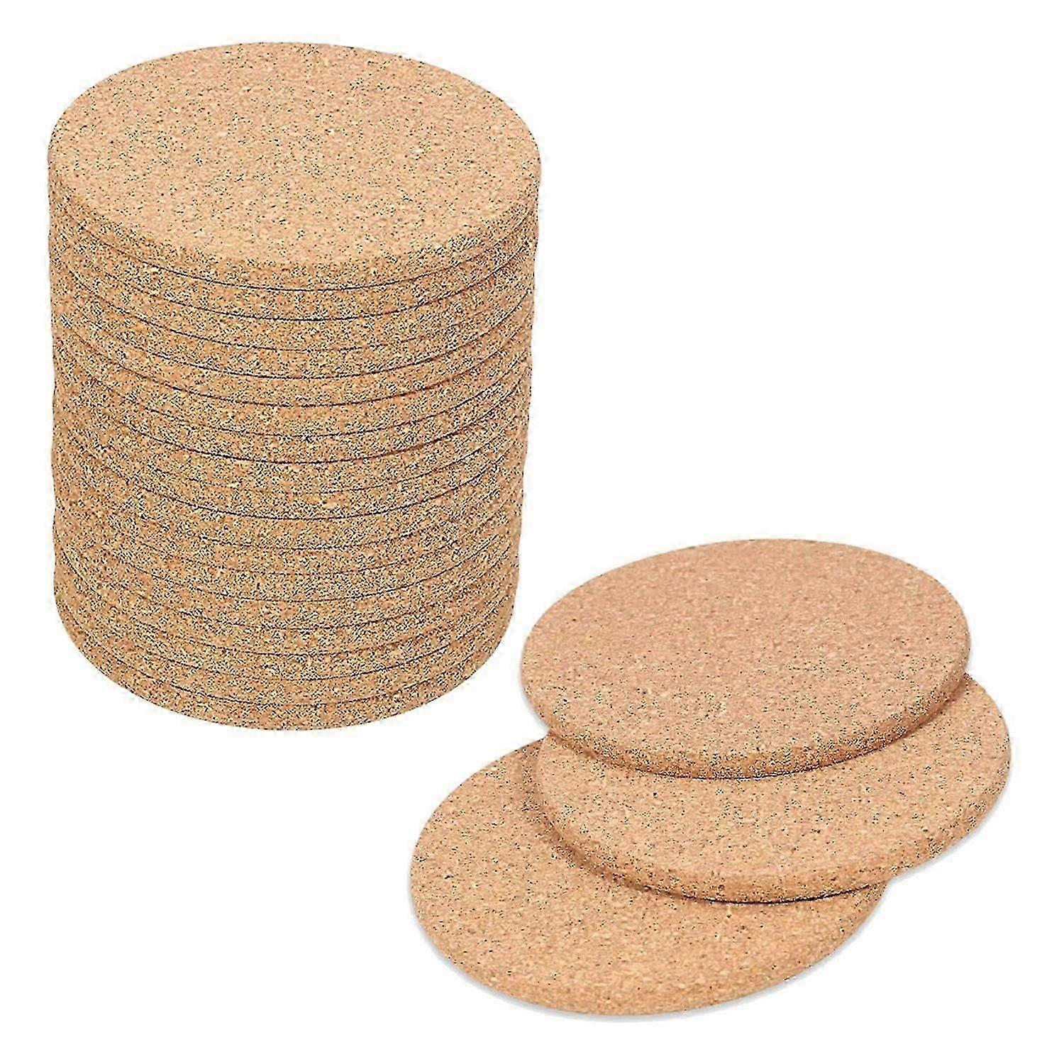 20パック コルクコースター ドリンク用 バーコースター 吸収性 耐熱性 再利用可能 ドリンクソーサー Wi