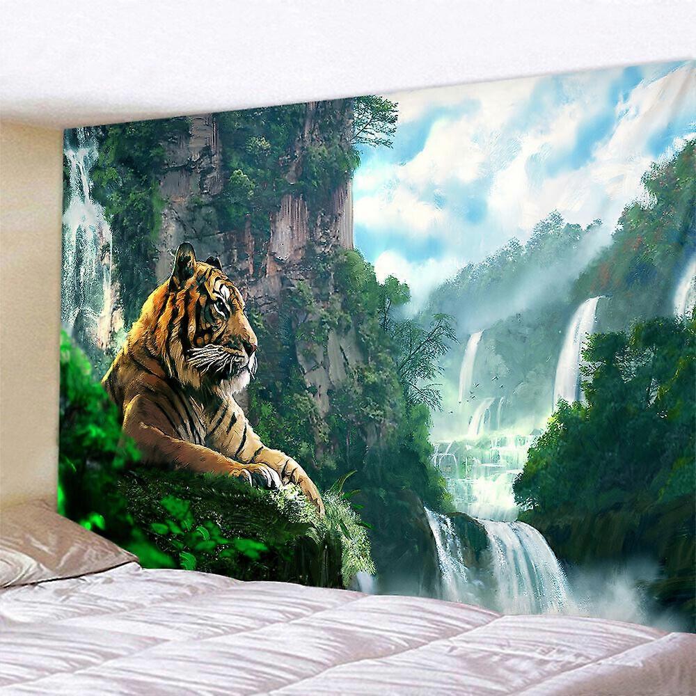 Large Tiger Tapestry Landscape Wall Hanging Bedspread Throw Mat Blanket Backdrop