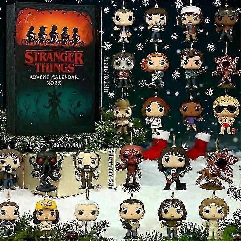 Stranger Things 2025 Advent Calendar Acrylic Ornaments Christmas Countdown Box - DX