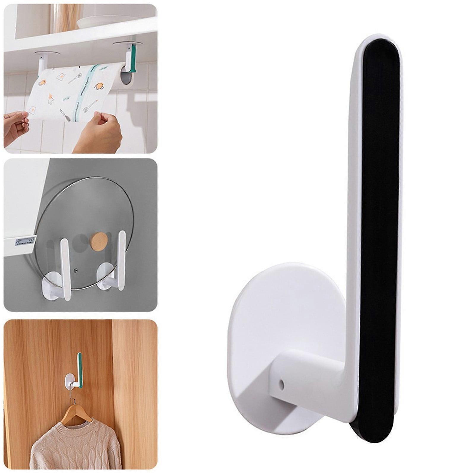 Uclet Rack Kitchen Free Punchless Pot Cover Storage Rack Multi Function Cutting Board Rack Plastic Wrap Roll Paper Hook