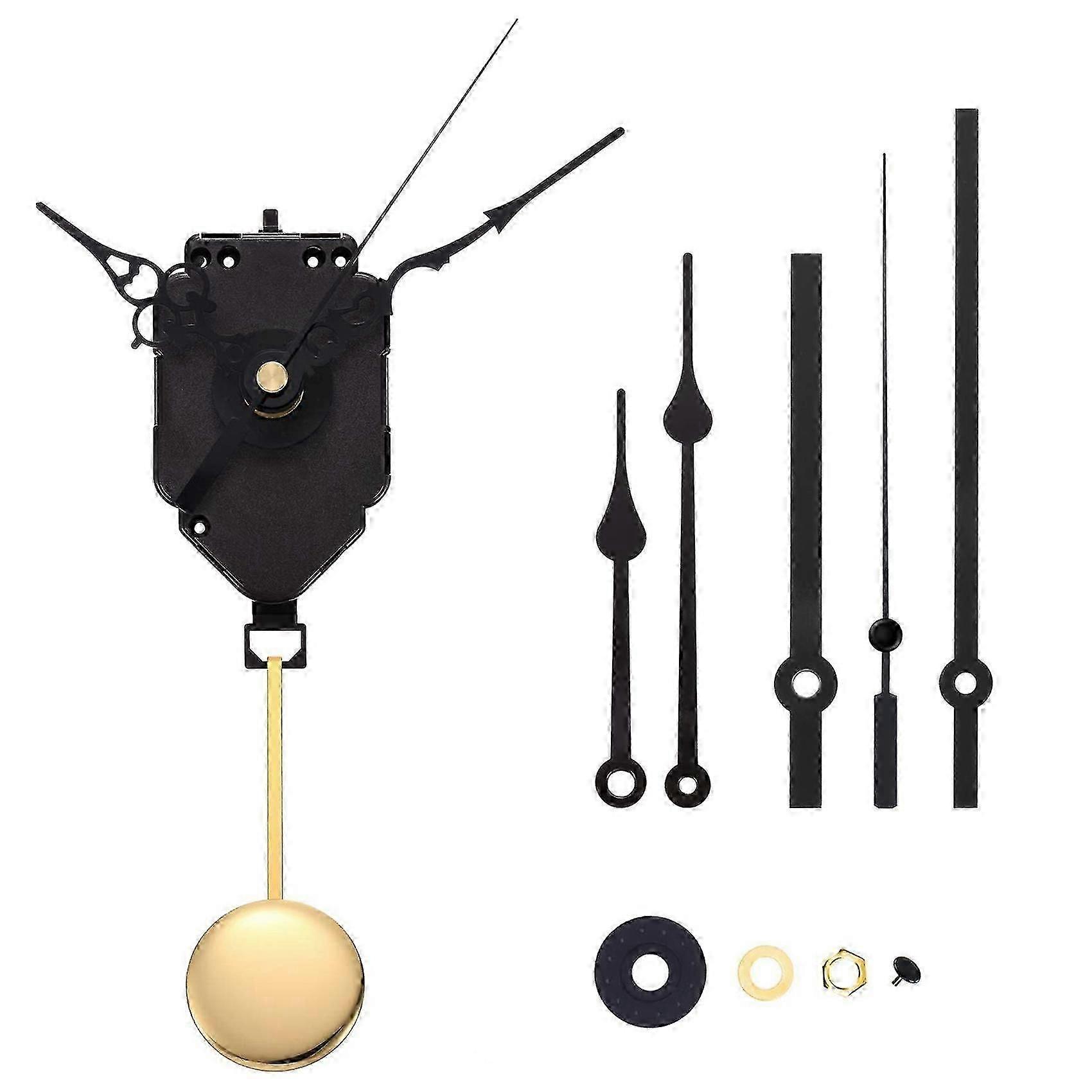 Diy Pendulum Clock Movement Mechanism With 3 Pairs Different Hands Quartz Repair Shaft Wall Clock Kit Parts Replacement
