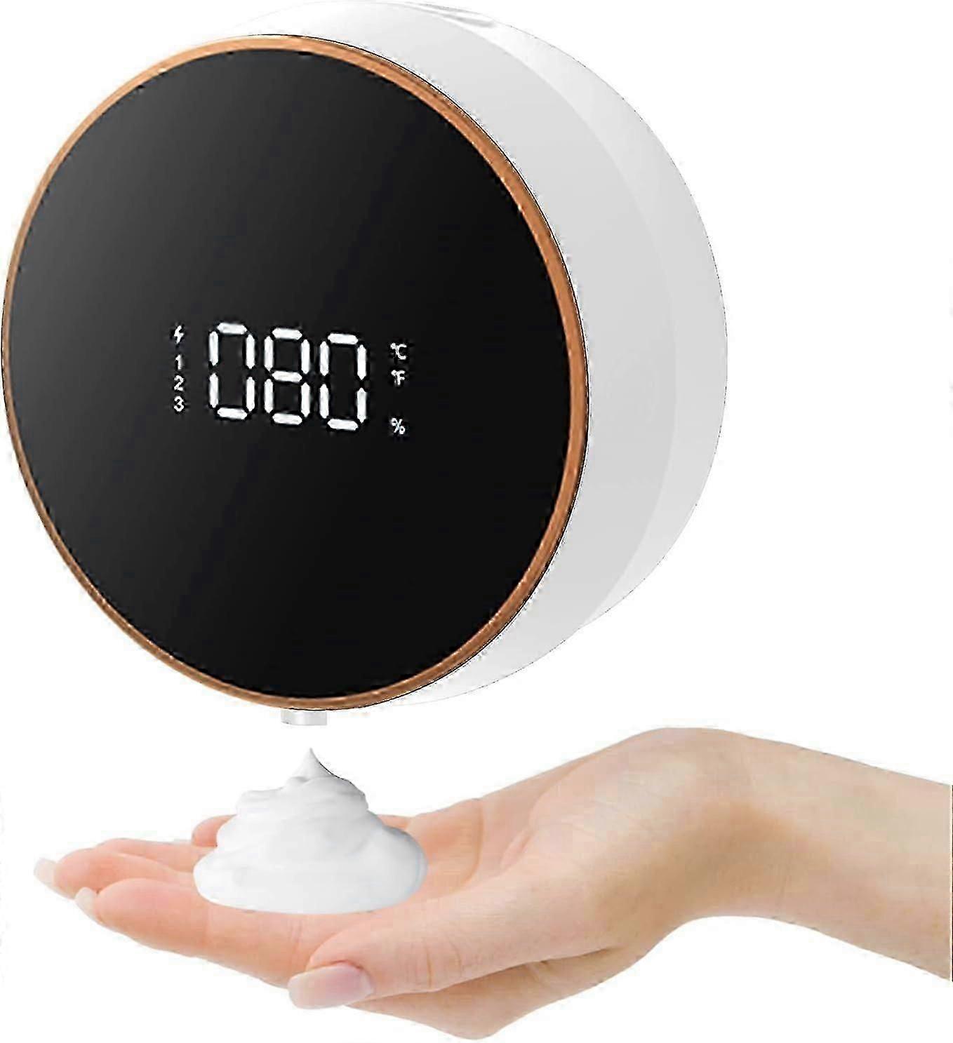 Automatic Wall Mounted Touchless Hand Sanitizer Dispenser, USB Charging Wall-mounted LED Display Sensor(whi HHA