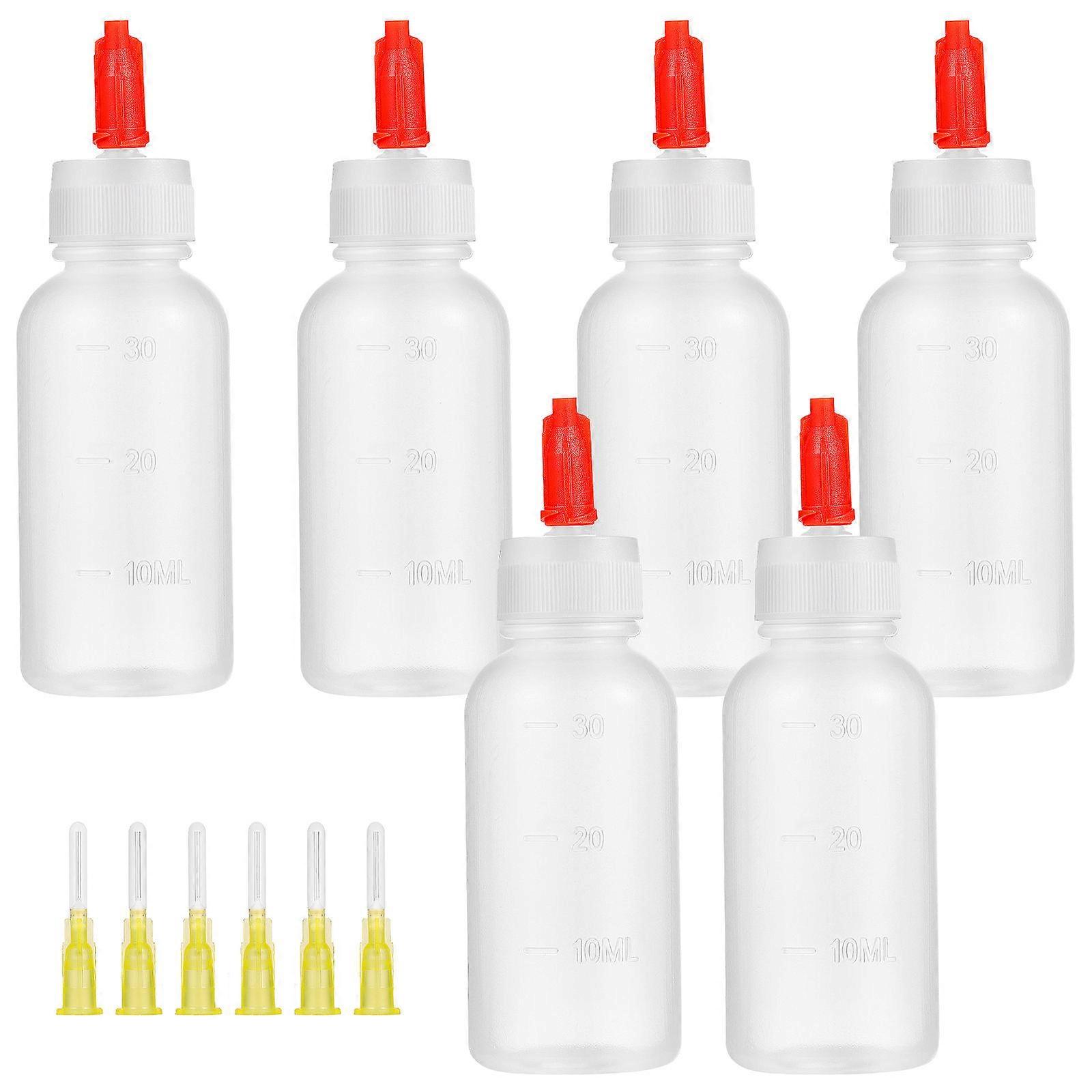 6 Sets Precision Needle Tip Squeeze Bottles Glue Applicator Bottle Glue Dropper Bottle