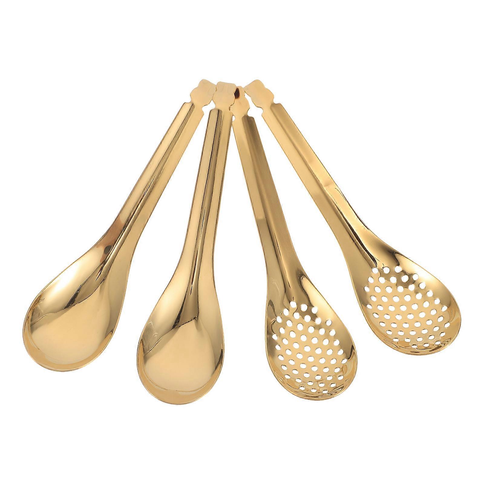 Buffet Spoon Stainless Steel Strainer Utensils Set for Kitchen 16Pcs