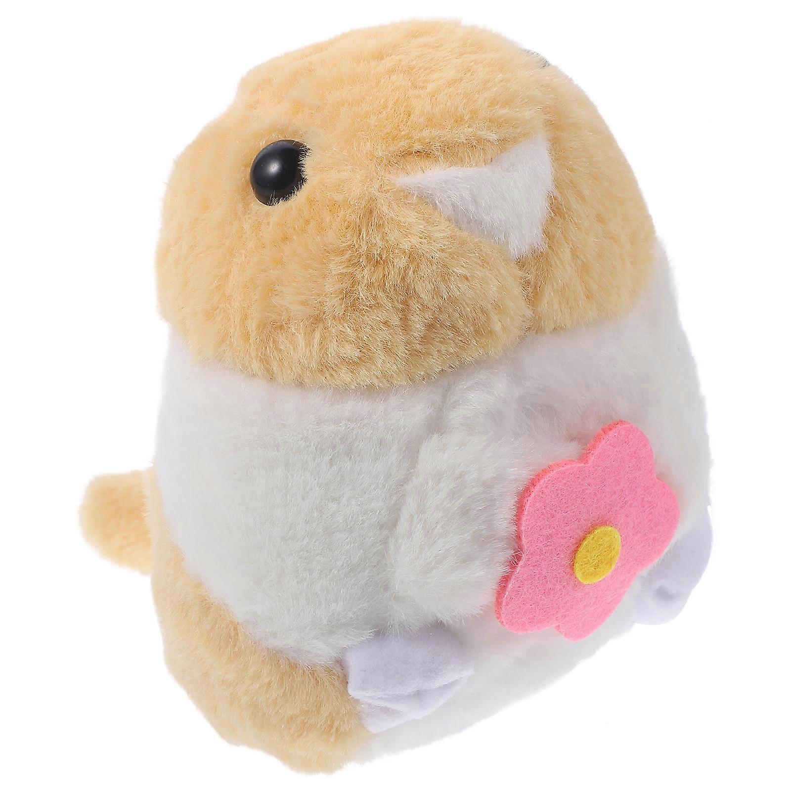 Rotating Tail Plush Hamster Toy for Playing Clockwork Hamster Stuffed Animal