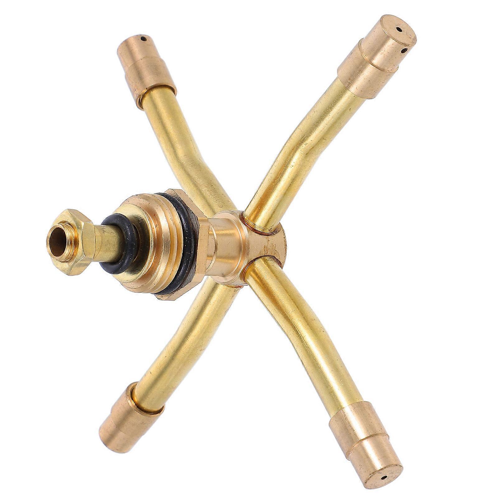 Garden Rotating Lawn Sprinkler Brass Irrigation System 5Pcs Pack