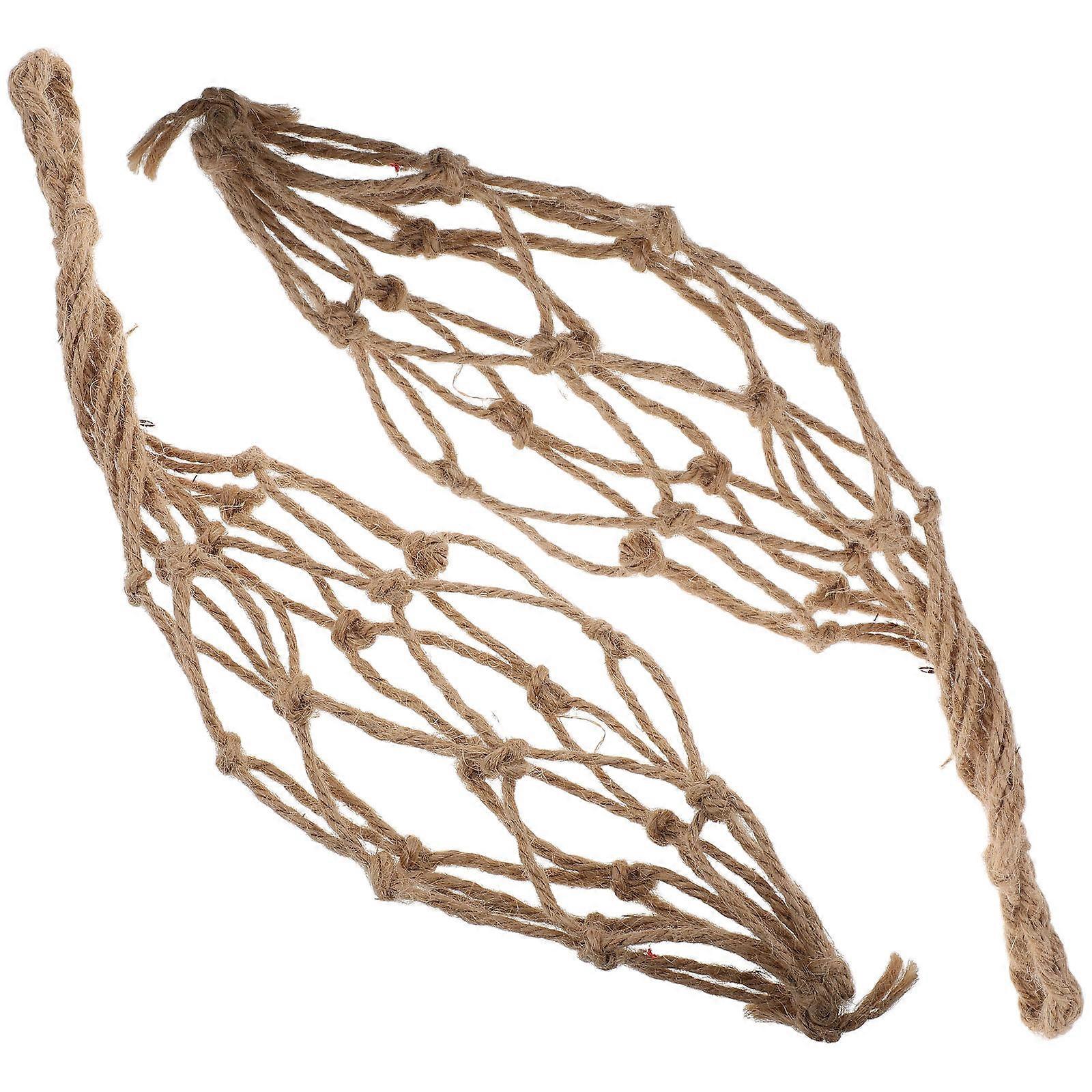 Twine Rope Jar Carrier for Storage Use 2Pcs Portable Travel Case