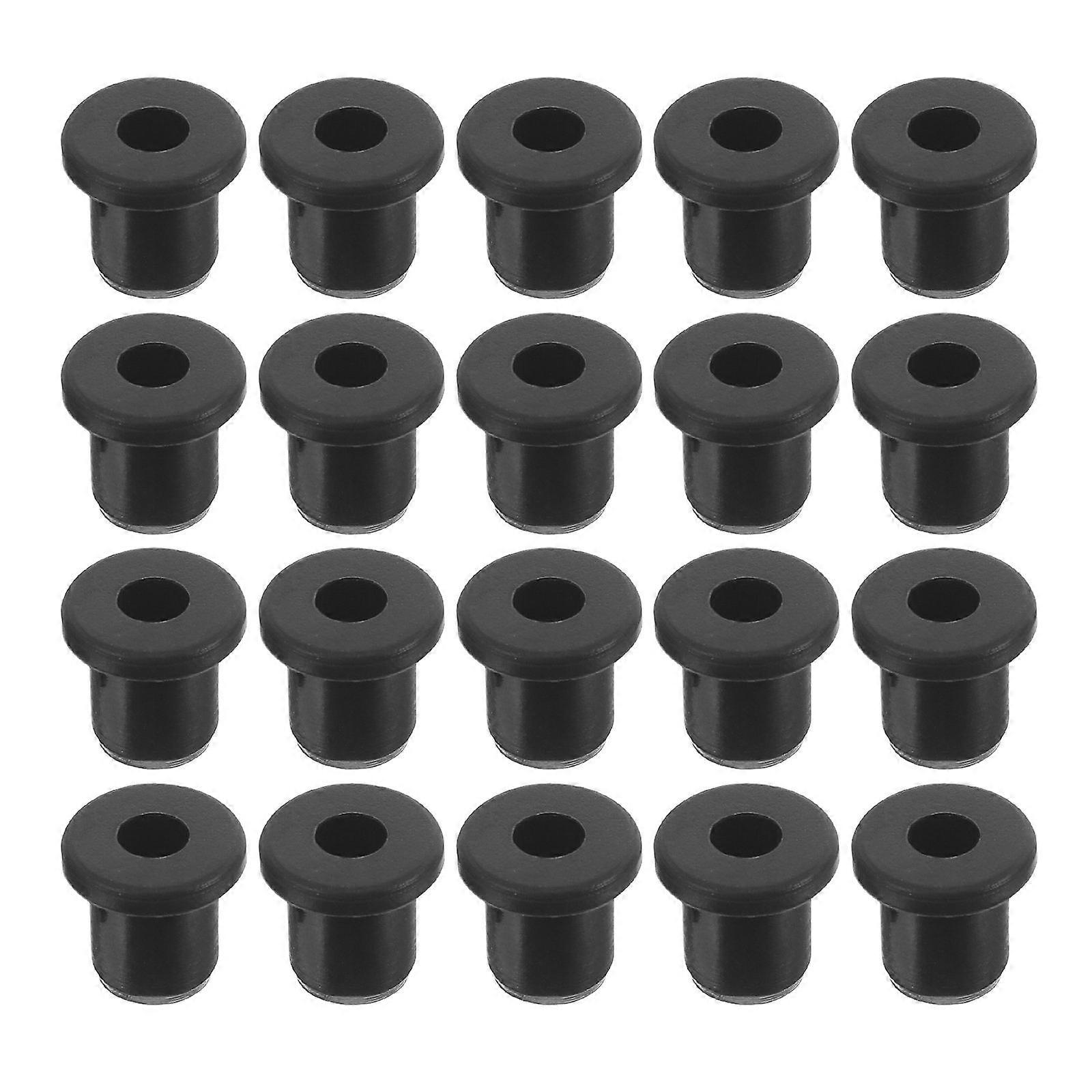 Black Silicone T-Shaped Grommets for Wire Use 50Pcs with Heat Resistance