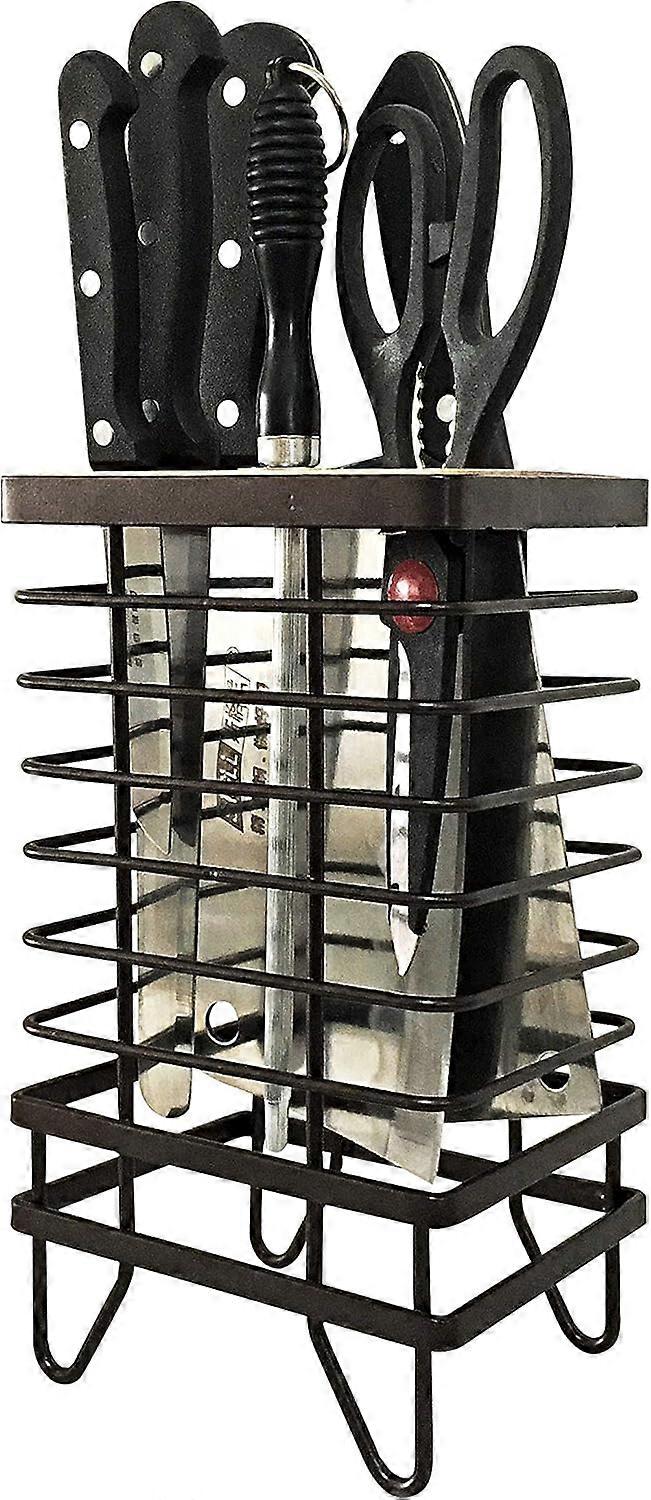 Knife rack multi-function rack drain knife rack kitchen supplies finishing rack wooden table top rack