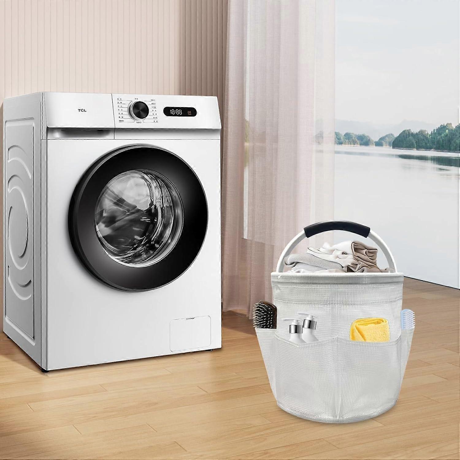 17L Foldable Storage Caddy with 6 Pockets and Foam Grip for Cleaning, Gardening, Car and Home