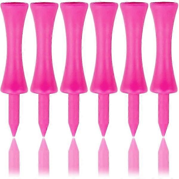 100-pack 57mm pink plastic golf tees