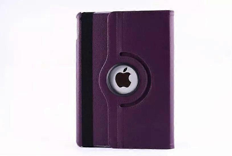 Capa elegante para iPad 2019 de 10,2 polegadas, roxa, giratória, em couro com textura de lichia.