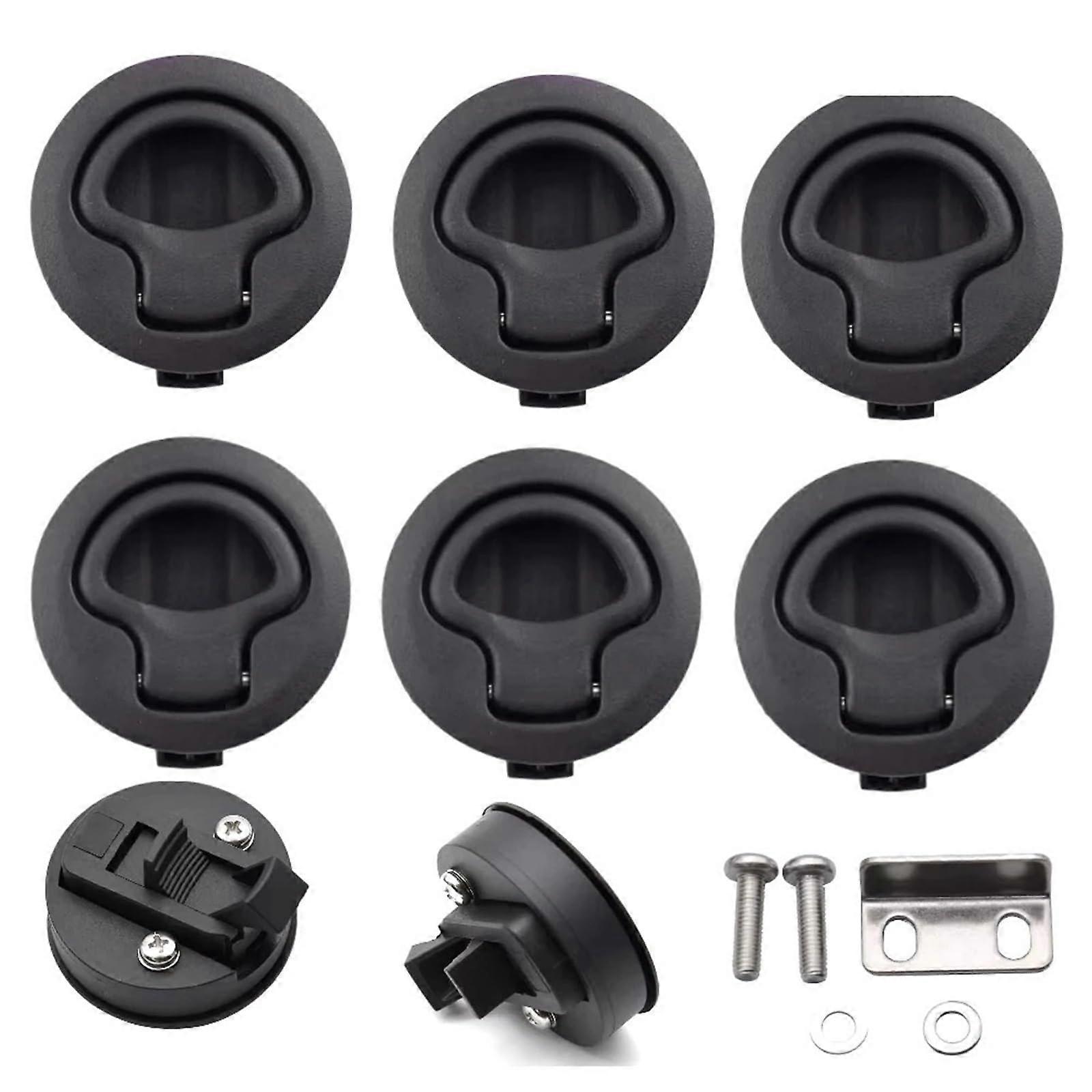 10Pcs Round Flush Pull Marine Slam Latches for RV Boat Deck Hatches NonLocking SpaceSaving Design