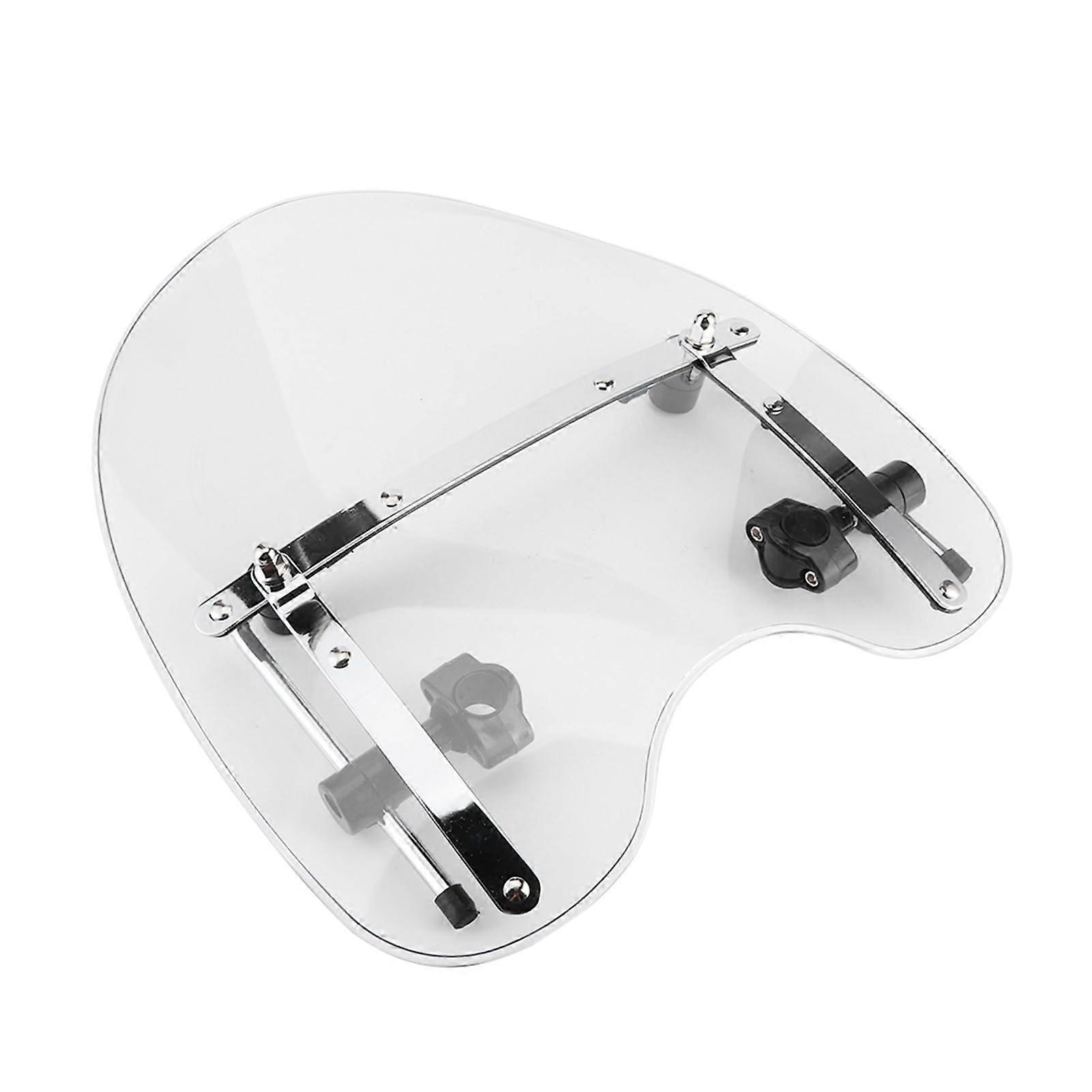 Universal Motorcycle Windshield 2225mm Handlebar Mount ABS White Wind Deflector for Riding Safety