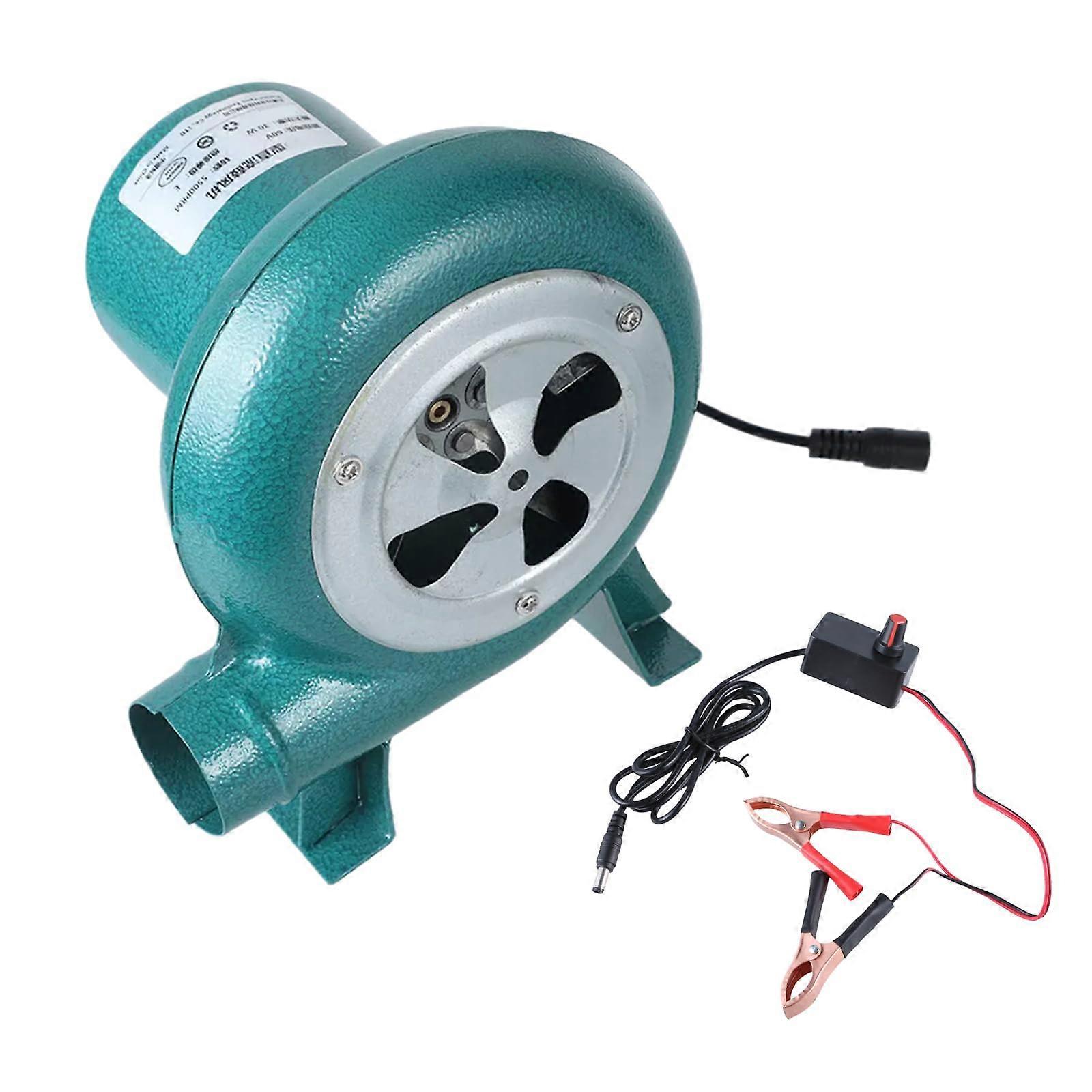 12V Blower Fan with Adjustable Speed Control for Outdoor Cooking Campfire and Forge 40W