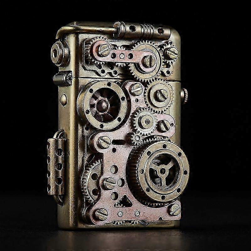 Genuine Goods Shuttle Gear Kerosine Lighter 581 Double-Layer Linkage Gear Cotton Oil Lighter High-End Fine Gifts 25-26