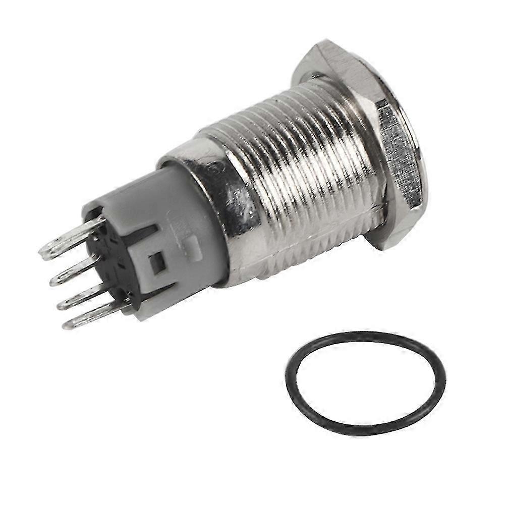 2025 1 piece 16mm 1NO 1NC Connection 12V Metal LED Toggle Switch Latching Push Button