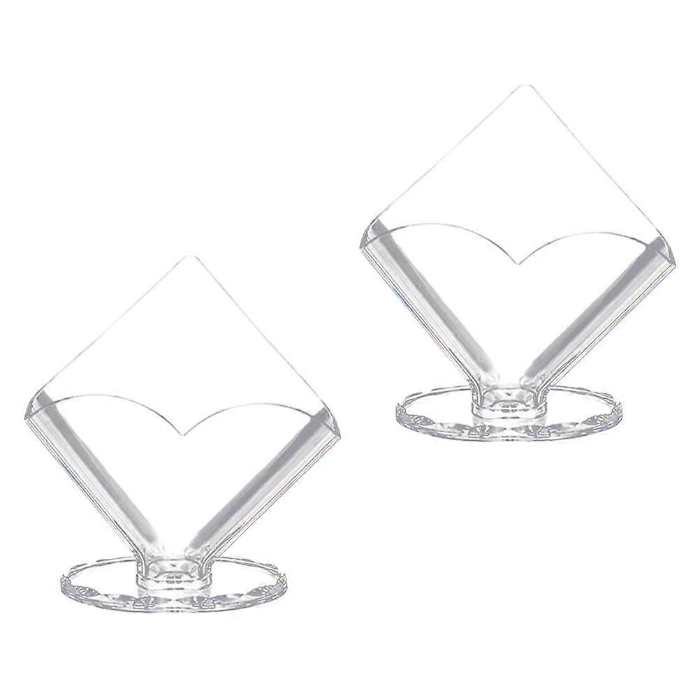 Serviettes Napkins Holder Acrylic Tissue Storage Rack Desktop Clear Small 2Pcs