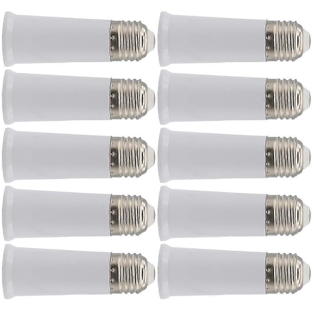 Bulb Socket Extender E27 Socket for Light Bulb 10Pcs White Plastic Recessed Converter
