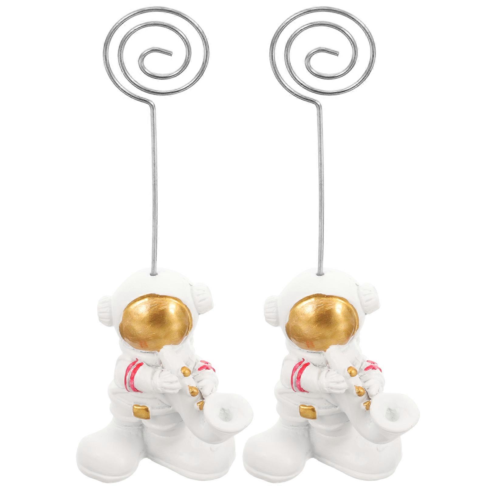 White Table Number Holder Multi-Function Message Clips Resin 10Pcs