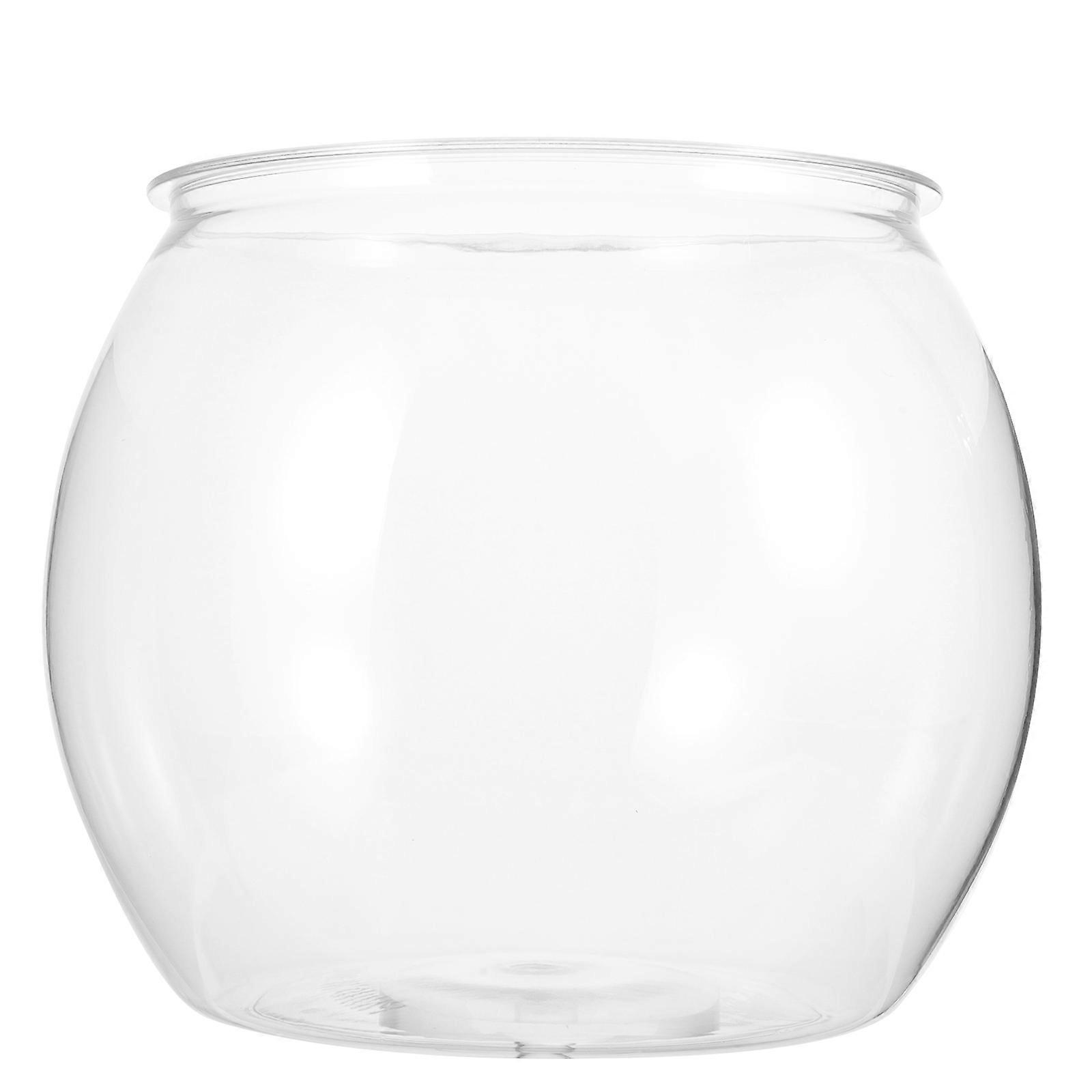 Transparent Fish Bowl Plastic Tank for Storage Use Desktop Micro Landscape