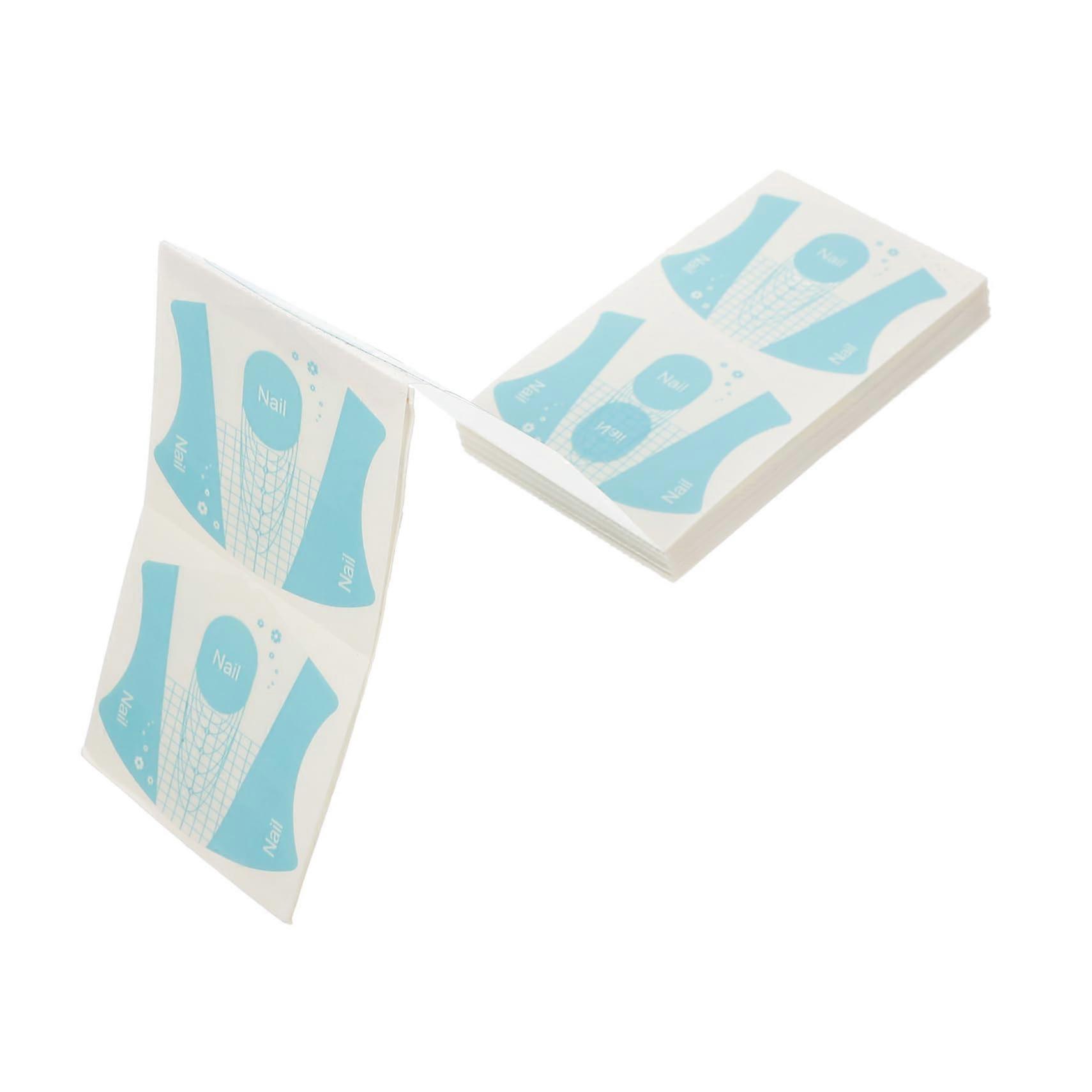 Nail Extension Forms 100 Sheets Reusable Gel Nail Art Form Stickers for Precise Shaping