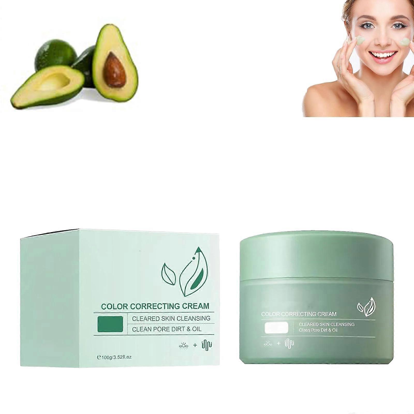 Color Correcting Cream Green Concealer for Redness Neutralizing Hydrating Pore Refining 1Pc