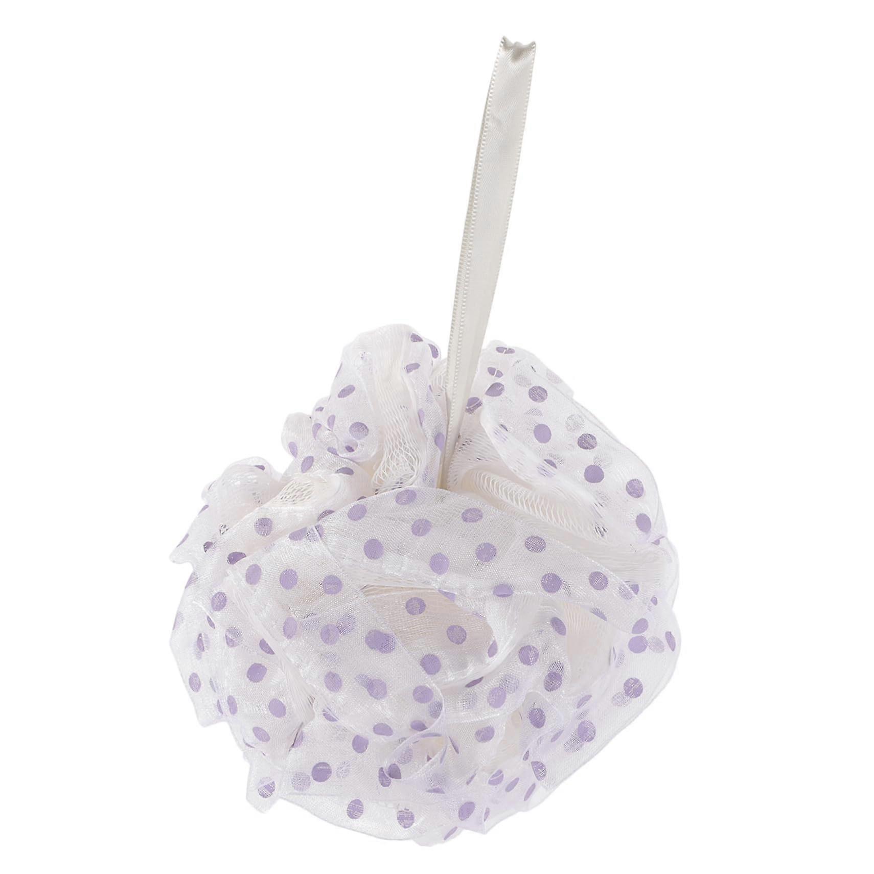 Bath Loofah Shower Puff Set, Soft Exfoliating Bath Sponge with QuickDrying Lanyard, 2 Pack