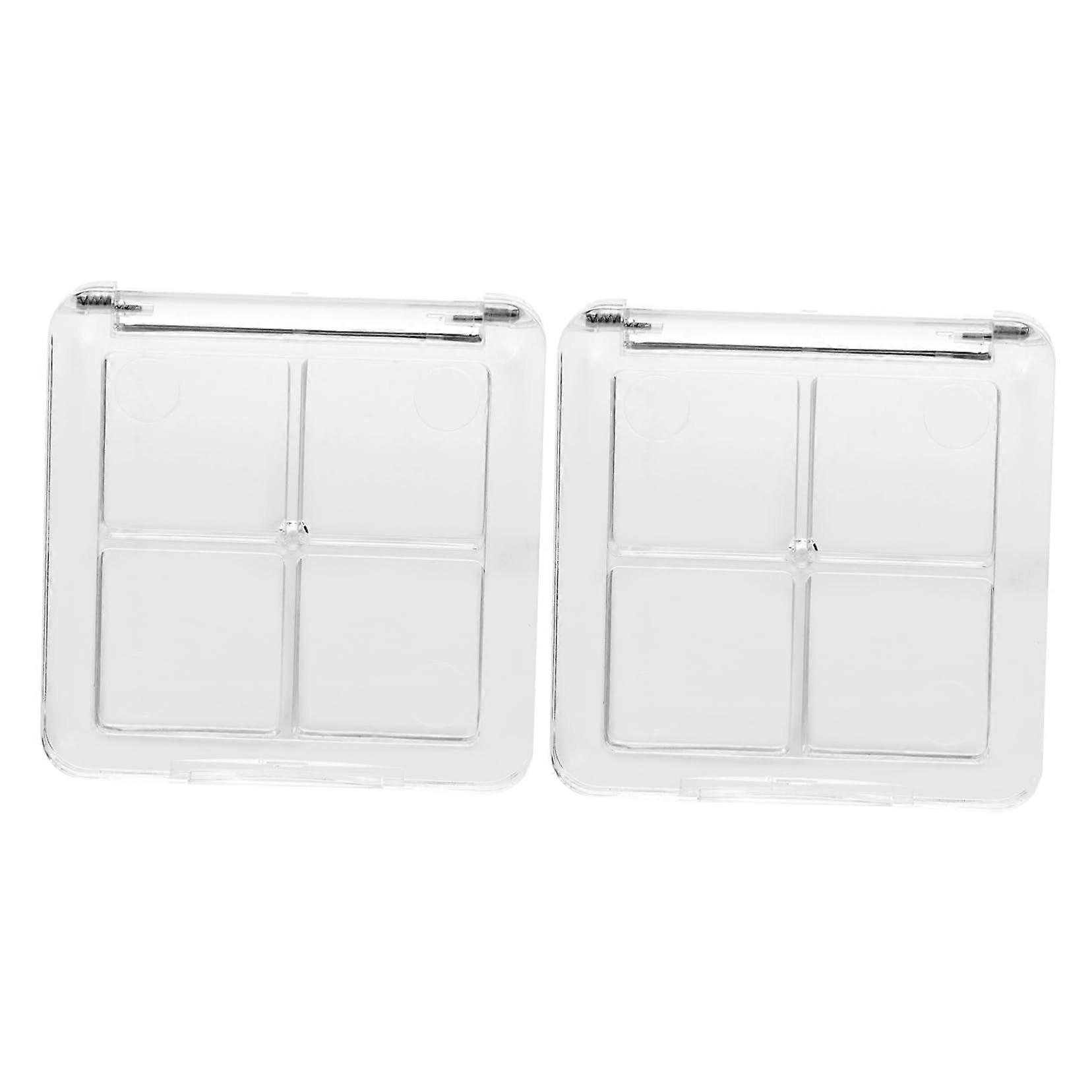 4 Grid Empty Eyeshadow Palette with Durable Case, DIY Refillable Makeup Organizer for Travel