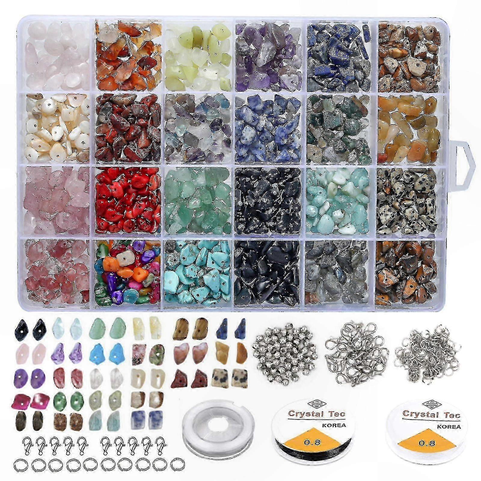 Crystal Jewelry Making Kit, DIY Ring Kit with Gemstone Beads